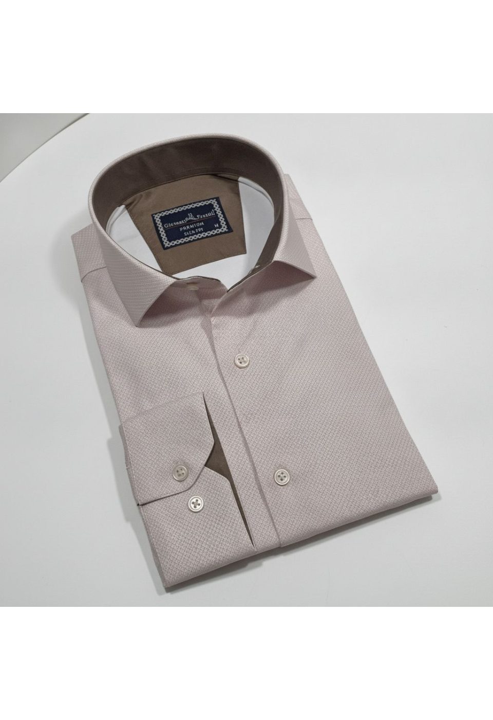 Slim Fit Uzun Kol Desenli Saten Gömlek 3GMK312478007 - Giovanni Fratelli