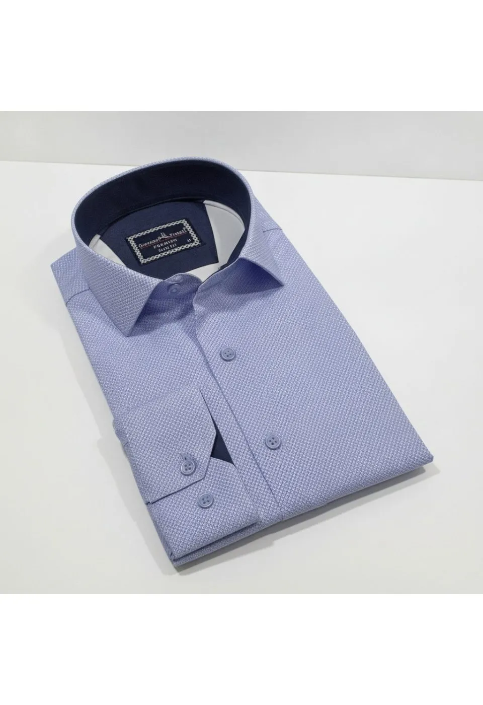Slim Fit Uzun Kol Desenli Saten Gömlek 3GMK312478008 - Giovanni Fratelli