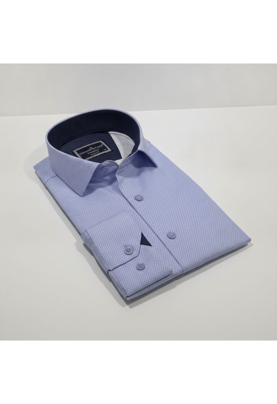 Slim Fit Uzun Kol Desenli Saten Gömlek 3GMK312478008 - Giovanni Fratelli