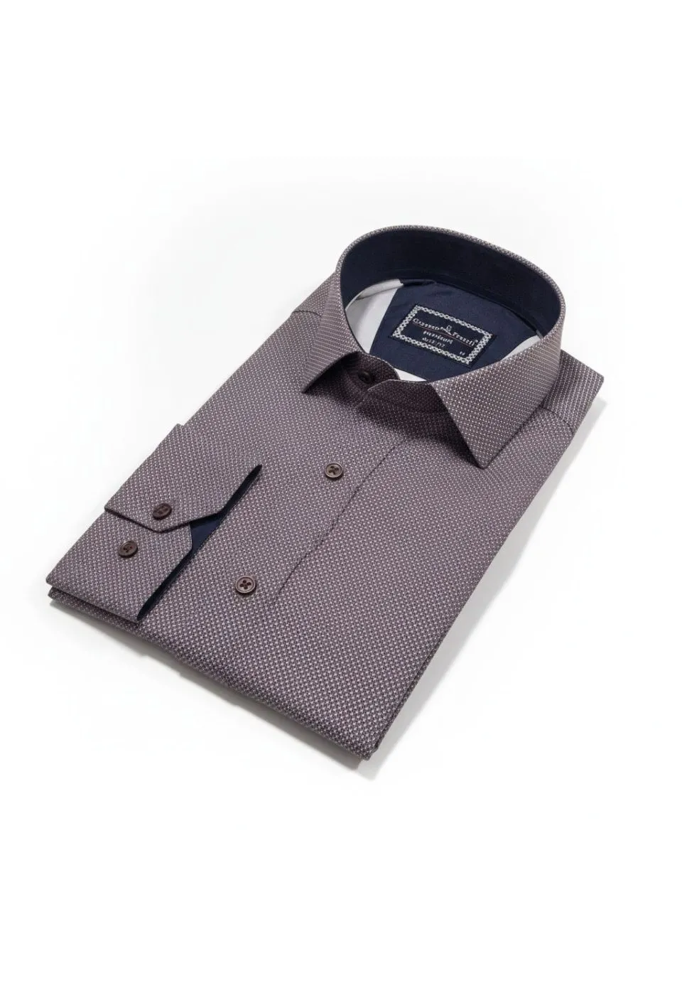 Slim Fit Uzun Kol Desenli Saten Gömlek 3GMK312478009 - Giovanni Fratelli