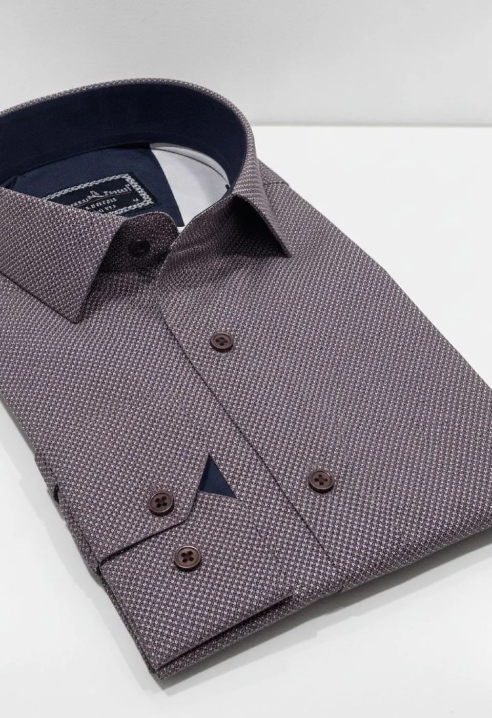 Slim Fit Uzun Kol Desenli Saten Gömlek 3GMK312478009 - Giovanni Fratelli