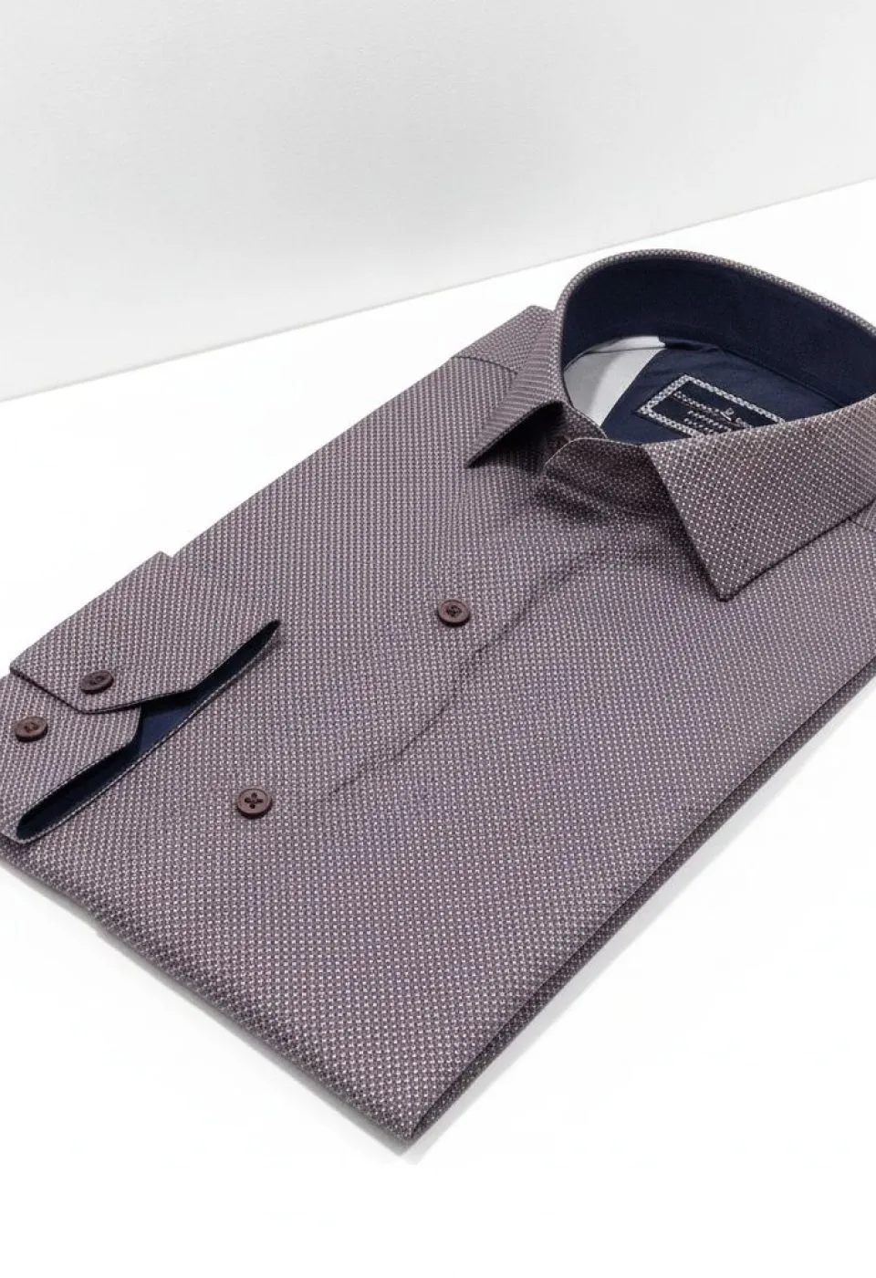 Slim Fit Uzun Kol Desenli Saten Gömlek 3GMK312478009 - Giovanni Fratelli
