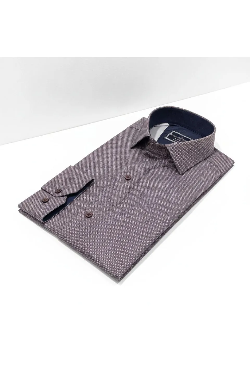Slim Fit Uzun Kol Desenli Saten Gömlek 3GMK312478009 - Giovanni Fratelli