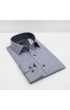 Slim Fit Uzun Kol Desenli Saten Gömlek 3GMK312478010