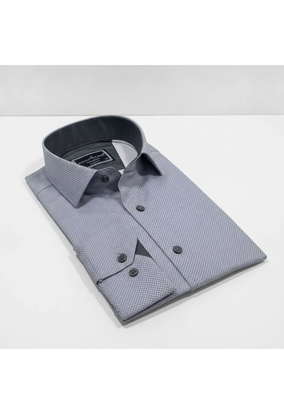 Slim Fit Uzun Kol Desenli Saten Gömlek 3GMK312478010 - Giovanni Fratelli