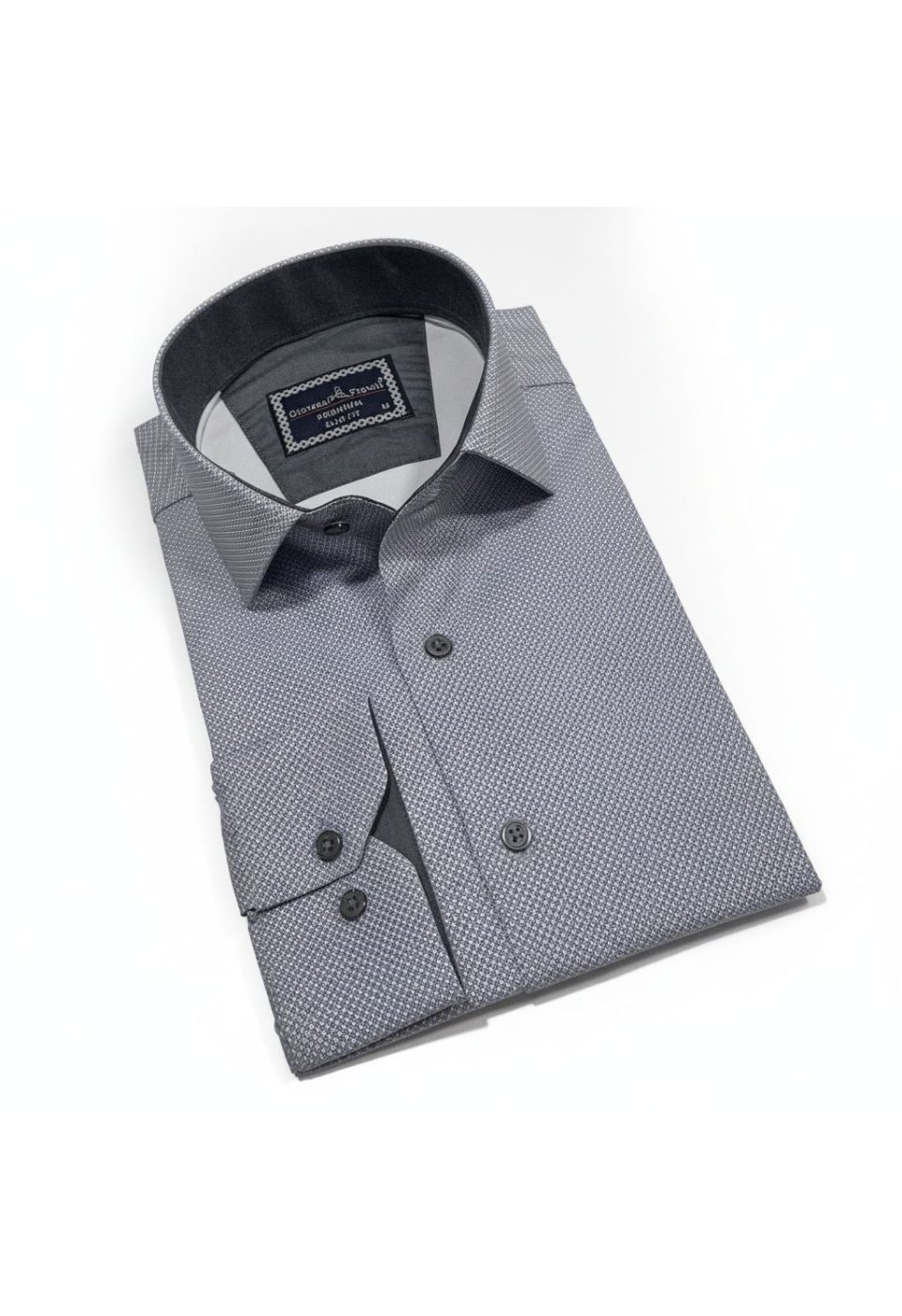 Slim Fit Uzun Kol Desenli Saten Gömlek 3GMK312478010 - Giovanni Fratelli