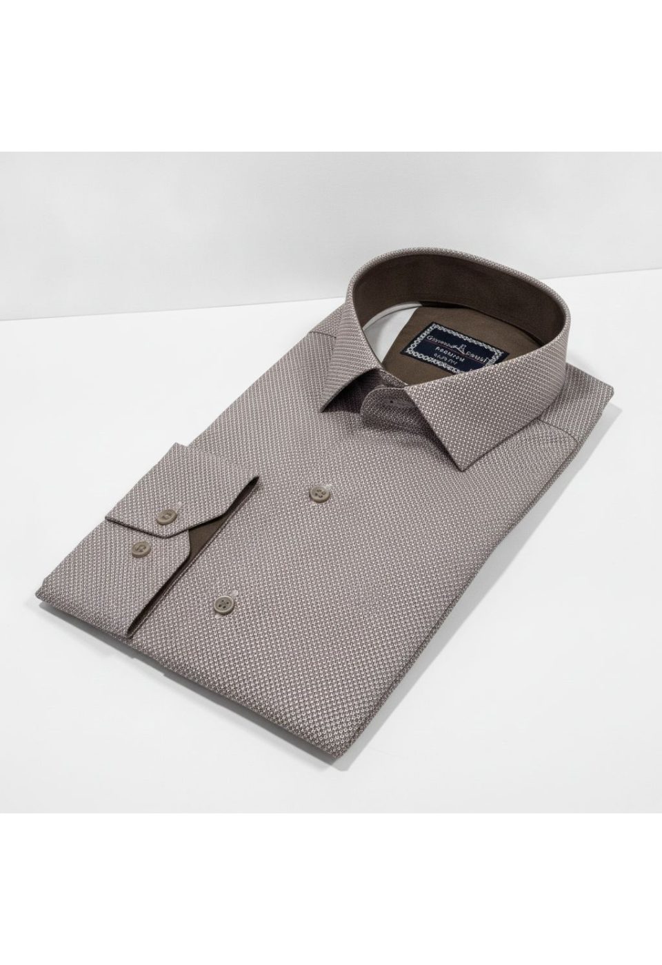 Slim Fit Uzun Kol Desenli Saten Gömlek 3GMK312478011 - Giovanni Fratelli