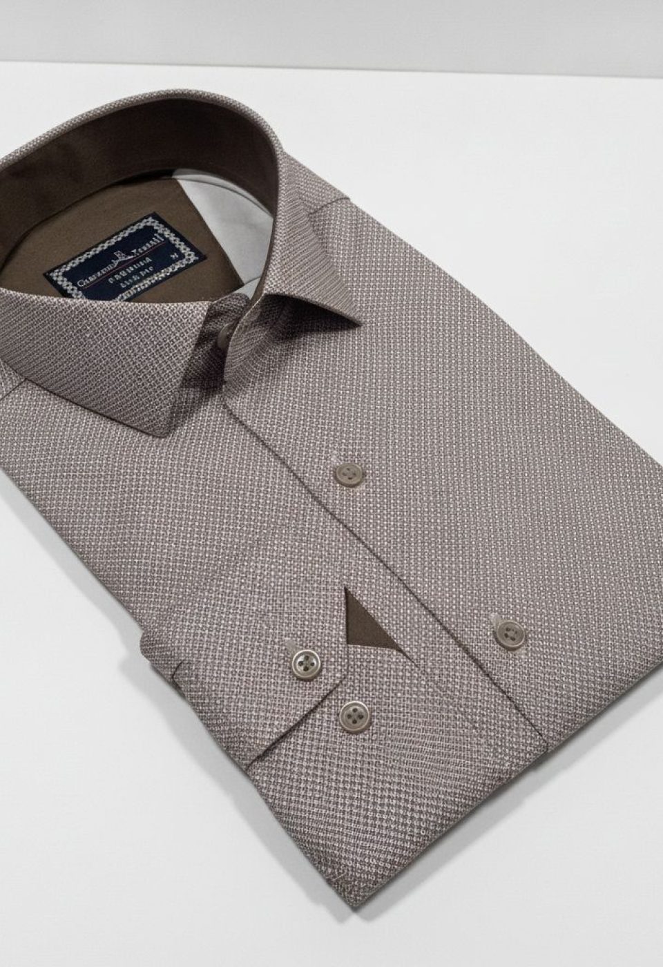 Slim Fit Uzun Kol Desenli Saten Gömlek 3GMK312478011 - Giovanni Fratelli