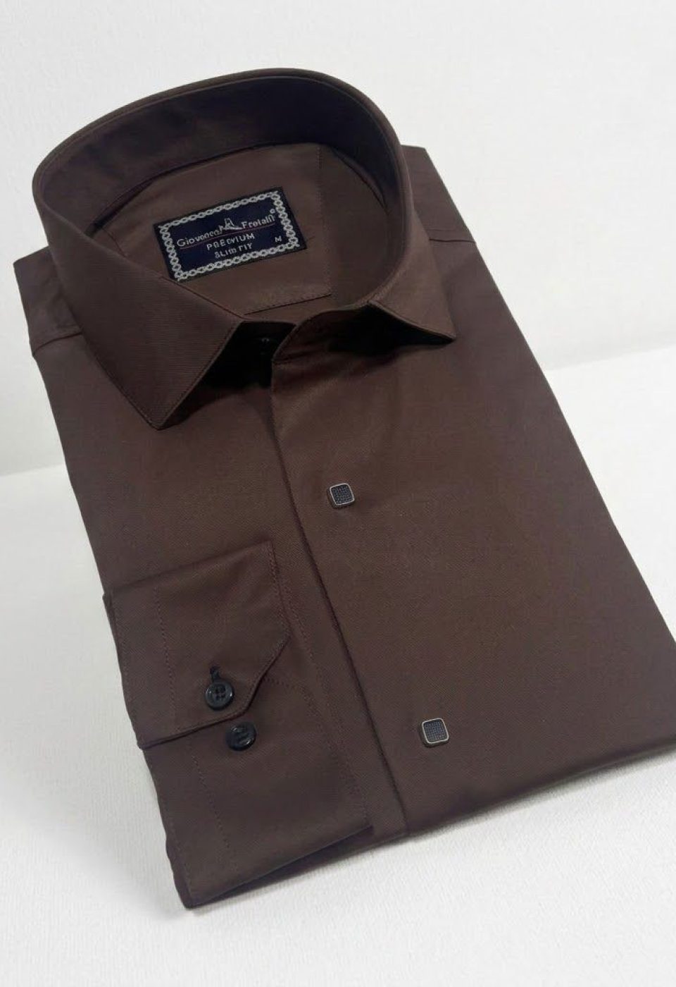 Slim Fit Uzun Kol Düz Renk Saten Erkek Gömlek 3GMK313031020