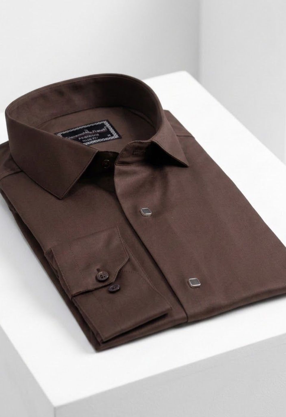 3031 CR SATIN 020 Slim Fit Uzun Kol Düz Renk Saten Erkek Gömlek 3GMK313031020 - Giovanni Fratelli