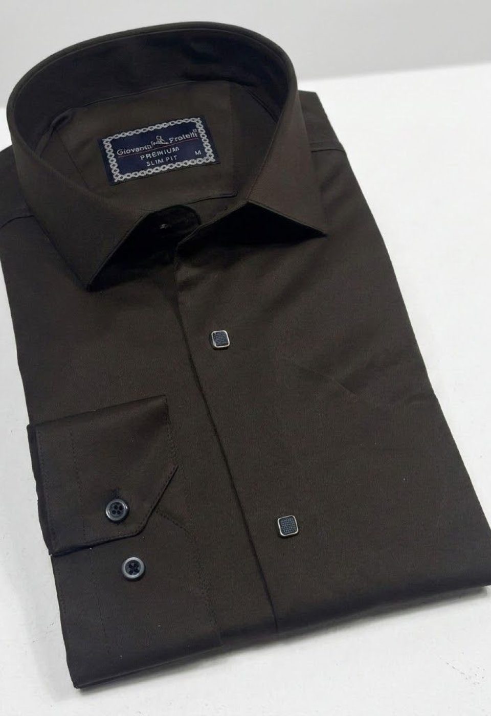 3031 CR SATIN 020 Slim Fit Uzun Kol Düz Renk Saten Erkek Gömlek 3GMK313031020 - Giovanni Fratelli