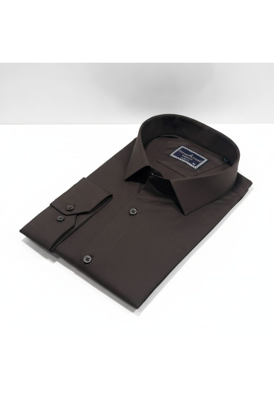Büyük Beden Slim Fit Uzun Kol Düz Renk Saten Erkek Gömlek 4GMK313039025 - Giovanni Fratelli