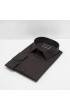 Büyük Beden Slim Fit Uzun Kol Düz Renk Saten Erkek Gömlek 4GMK313039025