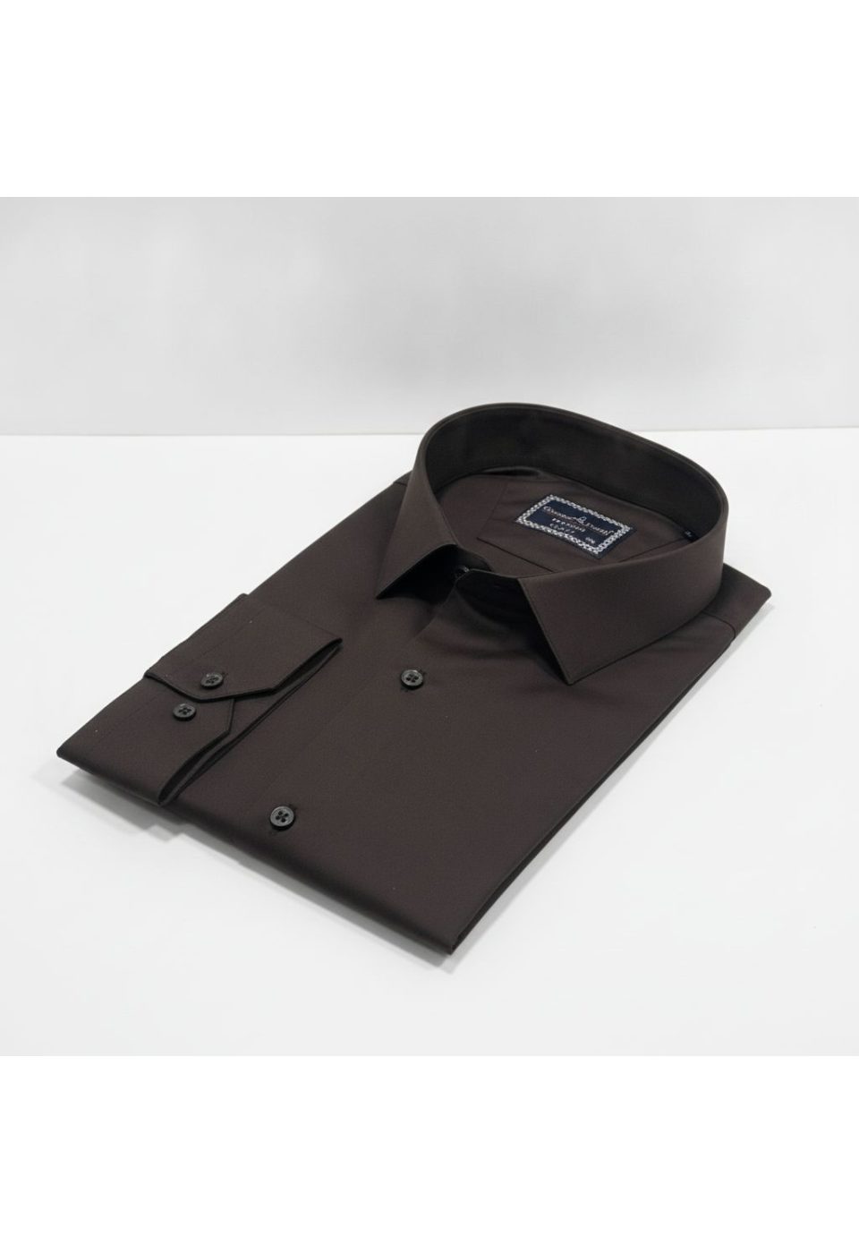 Büyük Beden Slim Fit Uzun Kol Düz Renk Saten Erkek Gömlek 4GMK313039025 - Giovanni Fratelli