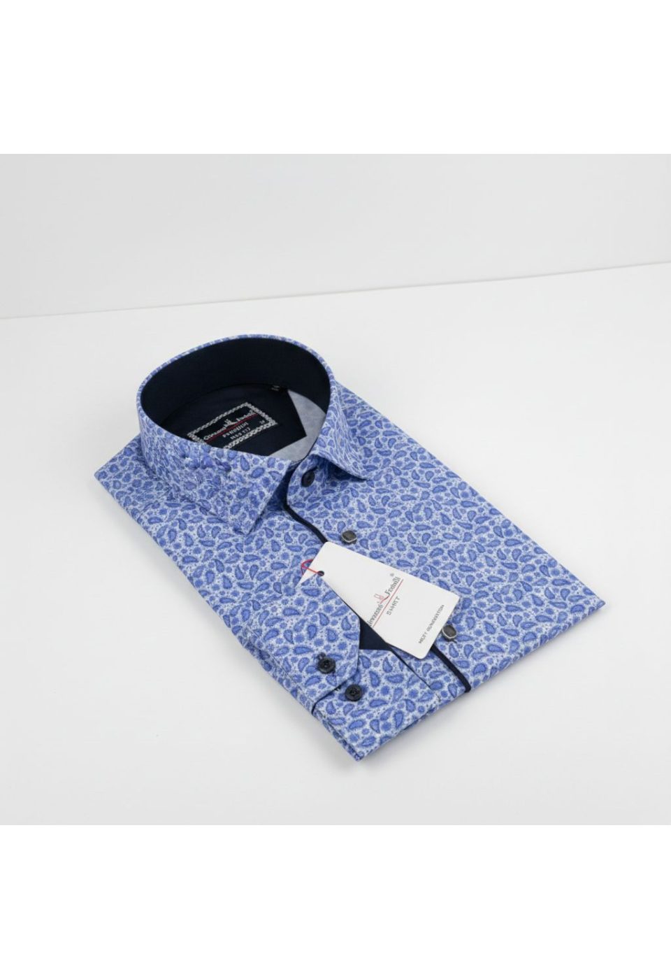 Slim Fit Uzun Kol Desenli Dijital Baskılı Erkek Gömlek 3GMK316115002 - Giovanni Fratelli
