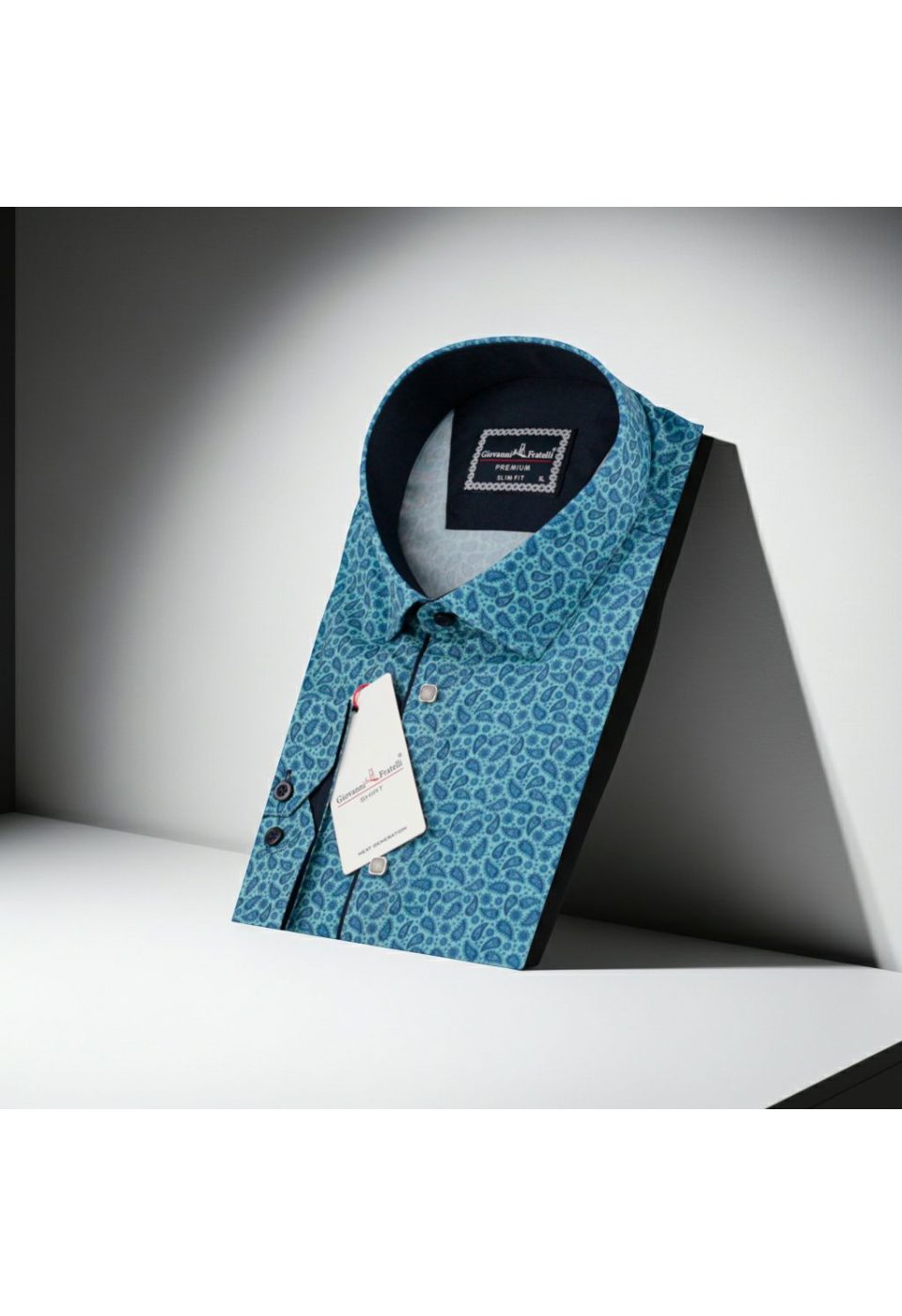 Slim Fit Uzun Kol Desenli Dijital Baskılı Erkek Gömlek 3GMK316115003 - Giovanni Fratelli