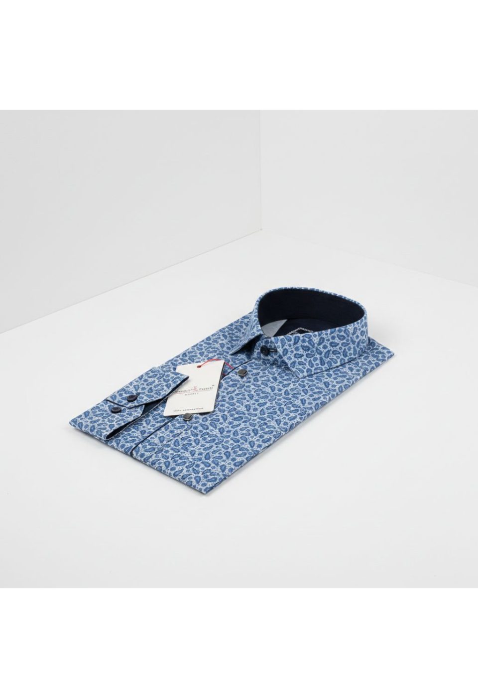 Slim Fit Uzun Kol Desenli Dijital Baskılı Erkek Gömlek 3GMK316115009 - Giovanni Fratelli