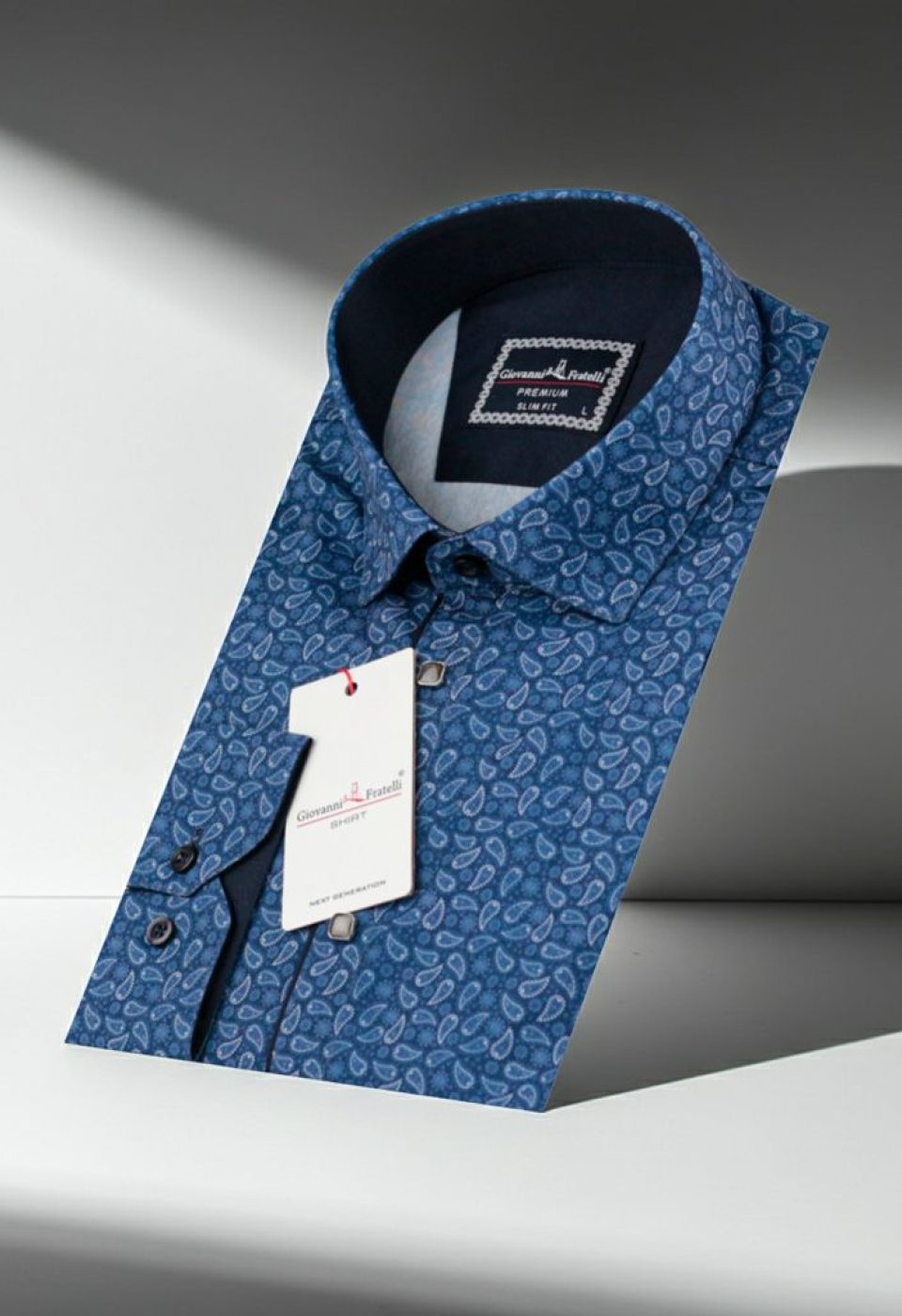 Slim Fit Uzun Kol Desenli Dijital Baskılı Erkek Gömlek 3GMK316115010