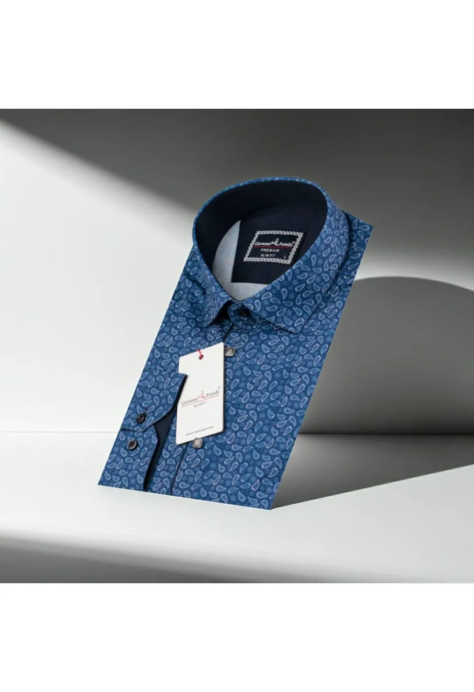 Slim Fit Uzun Kol Desenli Dijital Baskılı Erkek Gömlek 3GMK316115010 - Giovanni Fratelli
