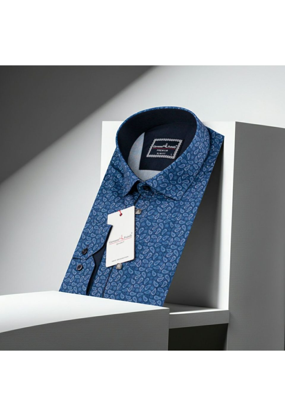 6115 CR DIGITAL 010 Slim Fit Uzun Kol Desenli Dijital Baskılı Erkek Gömlek 3GMK316115010 - Giovanni Fratelli