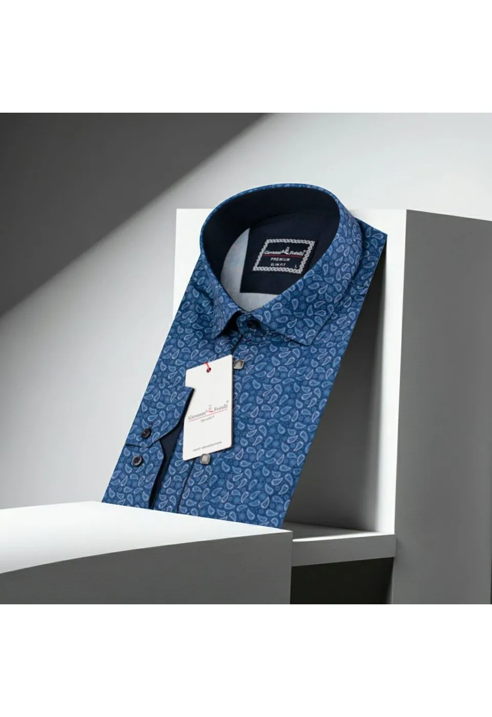 Slim Fit Uzun Kol Desenli Dijital Baskılı Erkek Gömlek 3GMK316115010 - Giovanni Fratelli