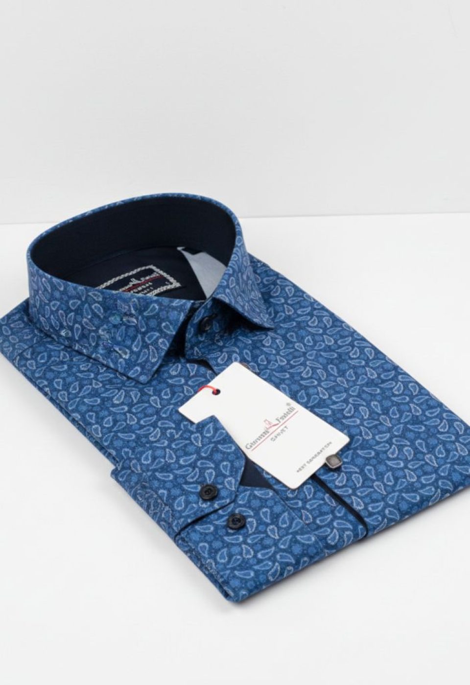 Slim Fit Uzun Kol Desenli Dijital Baskılı Erkek Gömlek 3GMK316115010