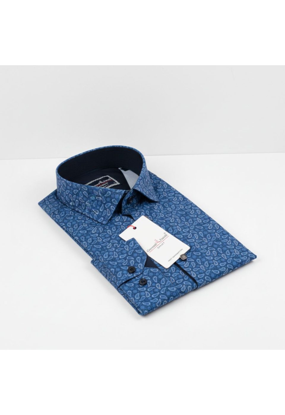 6115 CR DIGITAL 010 Slim Fit Uzun Kol Desenli Dijital Baskılı Erkek Gömlek 3GMK316115010 - Giovanni Fratelli