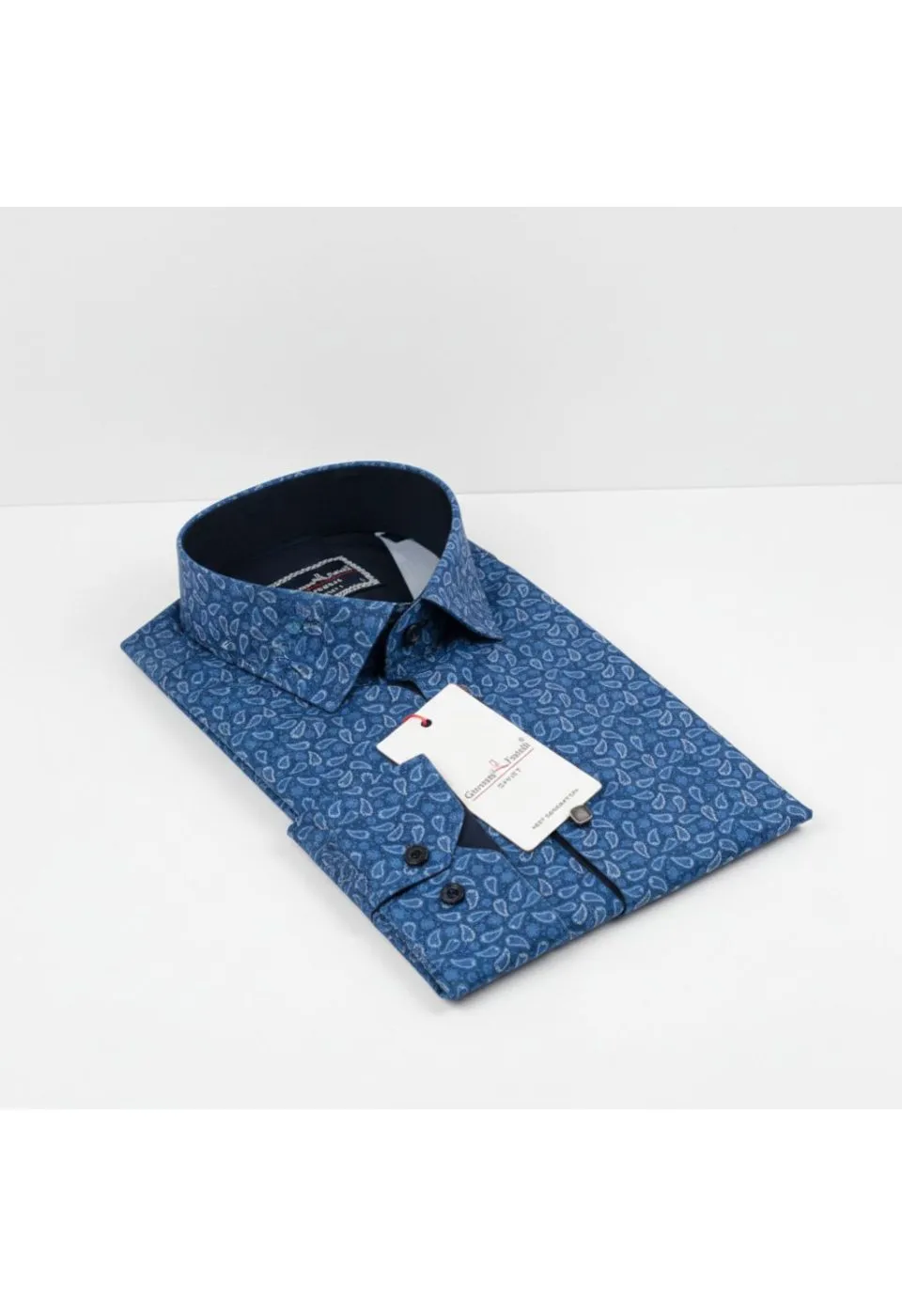 Slim Fit Uzun Kol Desenli Dijital Baskılı Erkek Gömlek 3GMK316115010 - Giovanni Fratelli