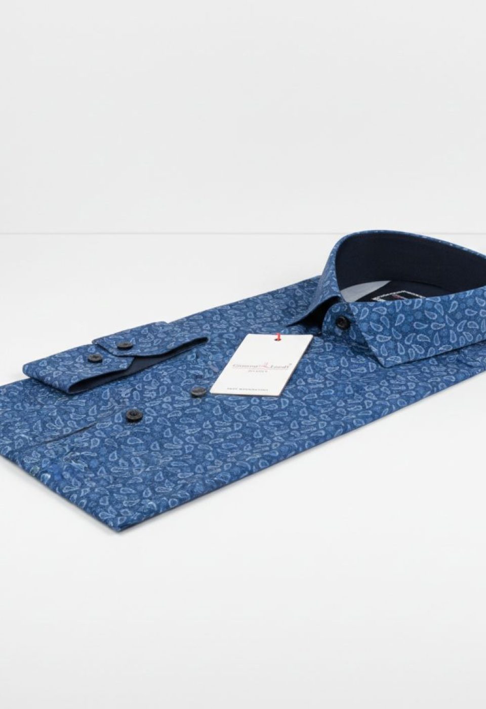 6115 CR DIGITAL 010 Slim Fit Uzun Kol Desenli Dijital Baskılı Erkek Gömlek 3GMK316115010 - Giovanni Fratelli