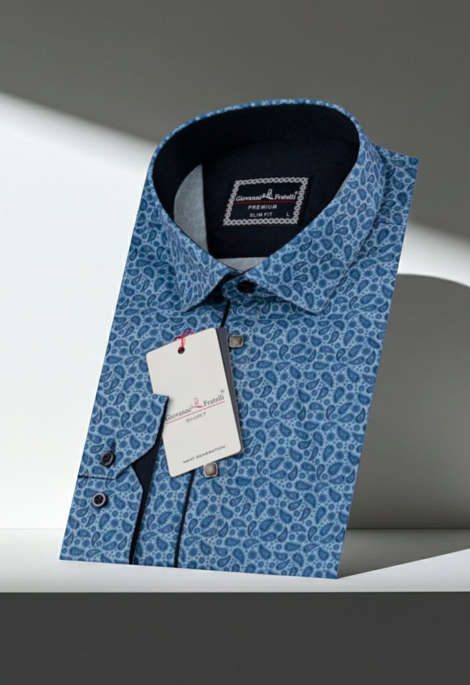 6115 CR DIGITAL 012 Slim Fit Uzun Kol Desenli Dijital Baskılı Erkek Gömlek 3GMK316115012 - Giovanni Fratelli