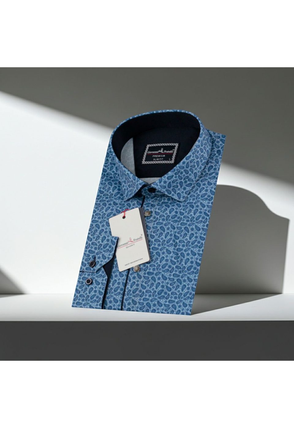6115 CR DIGITAL 012 Slim Fit Uzun Kol Desenli Dijital Baskılı Erkek Gömlek 3GMK316115012 - Giovanni Fratelli