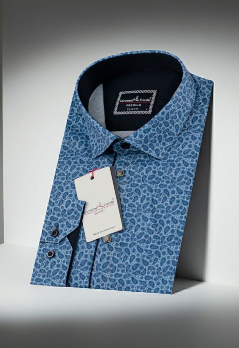 Slim Fit Uzun Kol Desenli Dijital Baskılı Erkek Gömlek 3GMK316115012