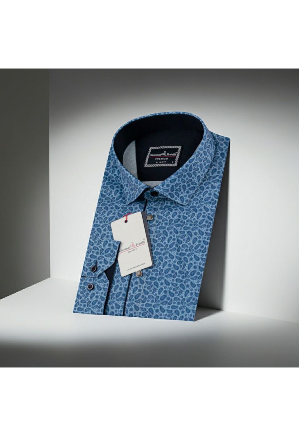 6115 CR DIGITAL 012 Slim Fit Uzun Kol Desenli Dijital Baskılı Erkek Gömlek 3GMK316115012 - Giovanni Fratelli
