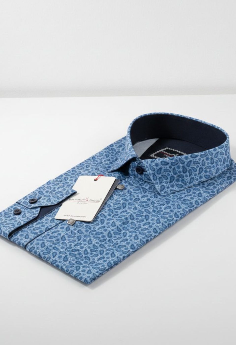 Slim Fit Uzun Kol Desenli Dijital Baskılı Erkek Gömlek 3GMK316115012
