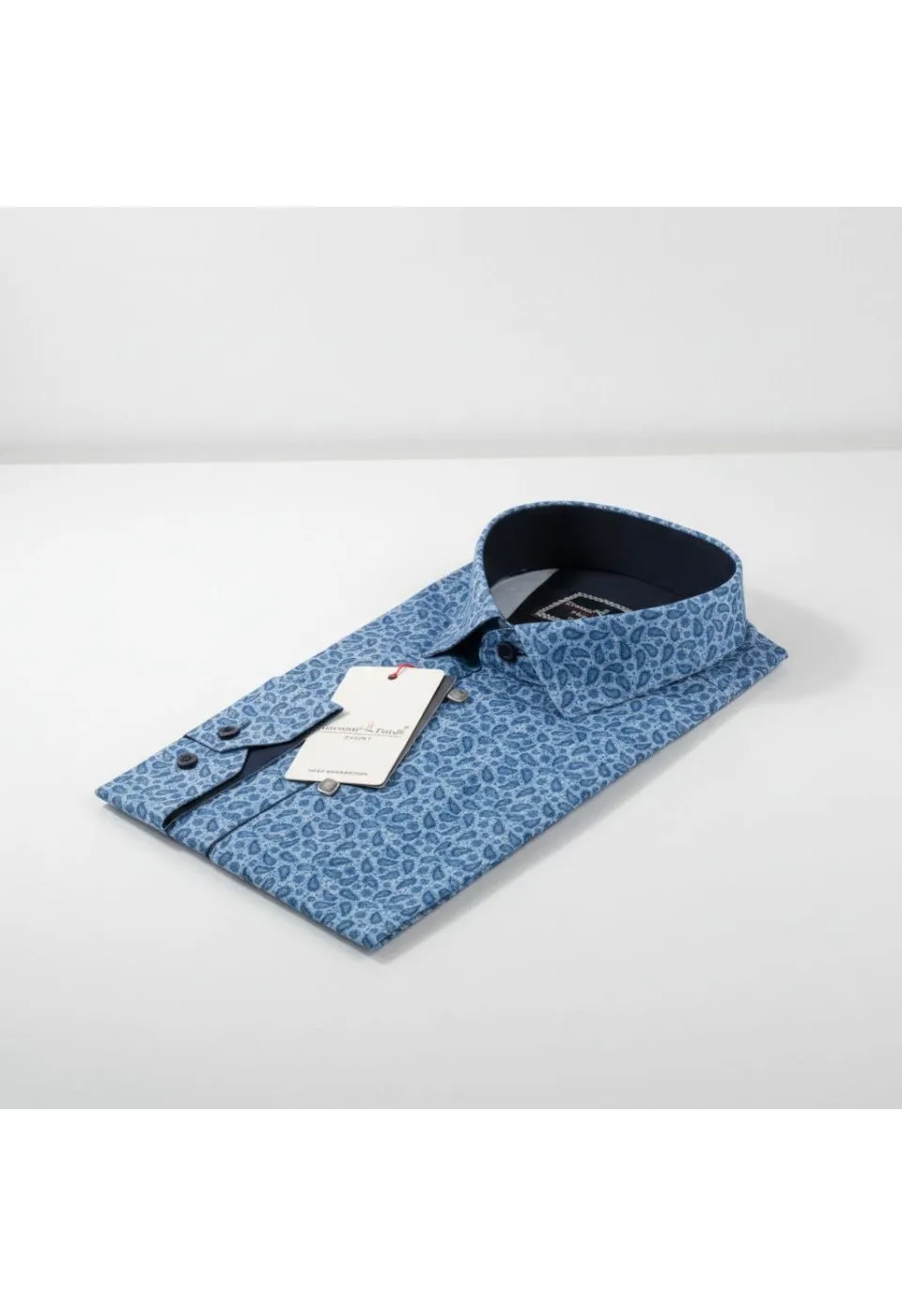 Slim Fit Uzun Kol Desenli Dijital Baskılı Erkek Gömlek 3GMK316115012 - Giovanni Fratelli