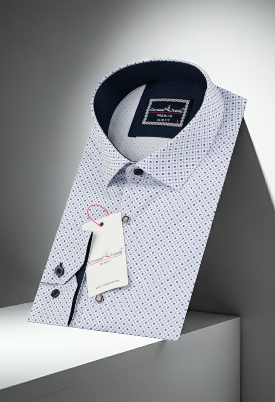 Slim Fit Uzun Kol Desenli Dijital Baskılı Erkek Gömlek 3GMK316116010