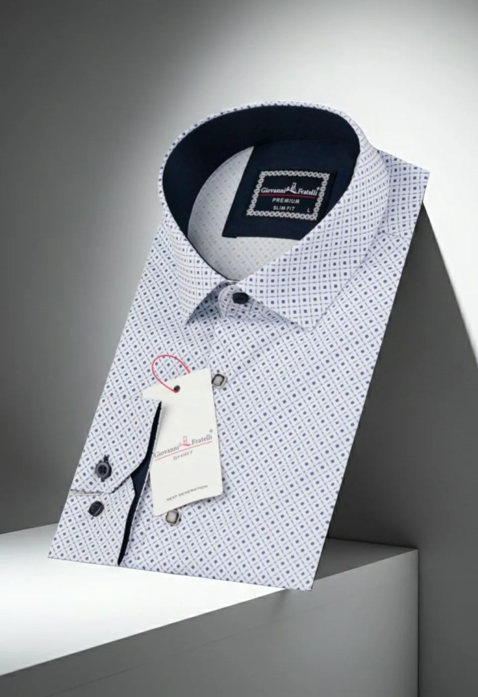 Slim Fit Uzun Kol Desenli Dijital Baskılı Erkek Gömlek 3GMK316116010