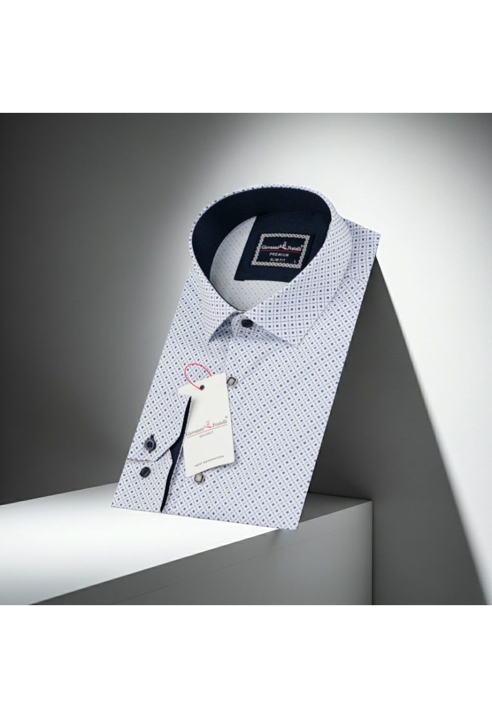 6116 CR DIGITAL 010 Slim Fit Uzun Kol Desenli Dijital Baskılı Erkek Gömlek 3GMK316116010 - Giovanni Fratelli