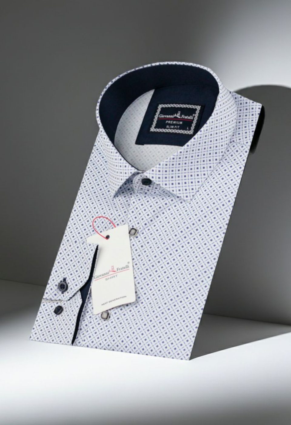 6116 CR DIGITAL 010 Slim Fit Uzun Kol Desenli Dijital Baskılı Erkek Gömlek 3GMK316116010 - Giovanni Fratelli
