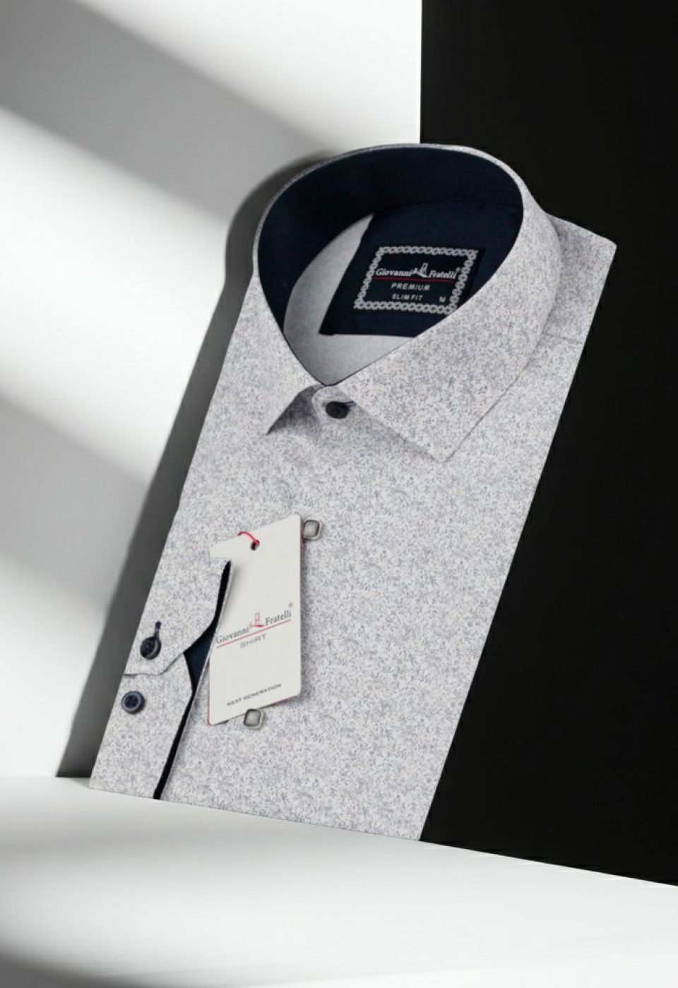 Slim Fit Uzun Kol Desenli Dijital Baskılı Erkek Gömlek 3GMK316116019