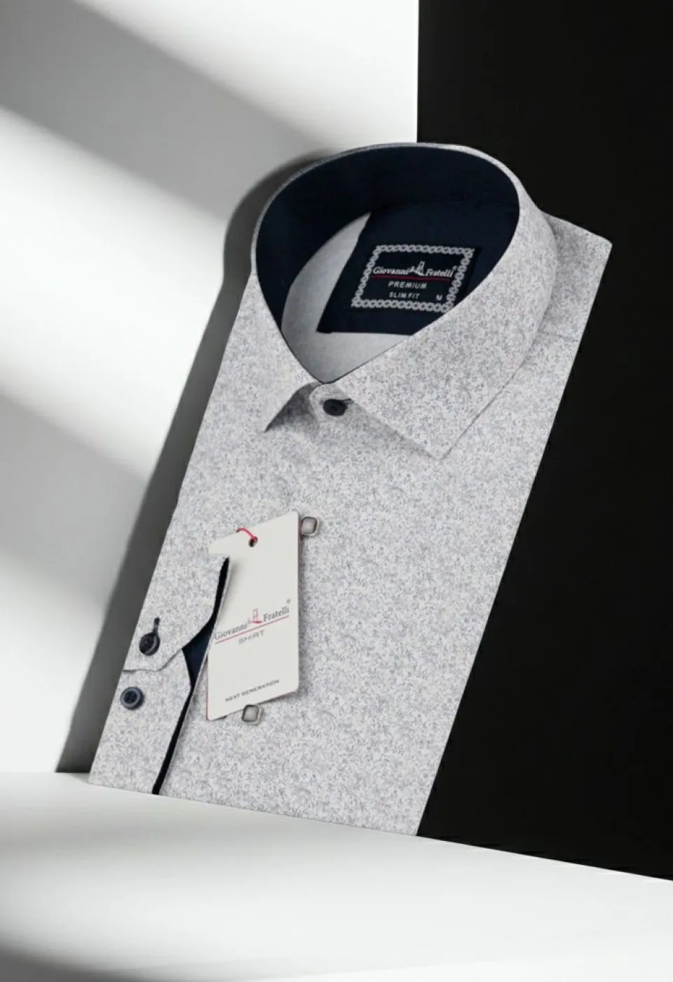 Slim Fit Uzun Kol Desenli Dijital Baskılı Erkek Gömlek 3GMK316116019