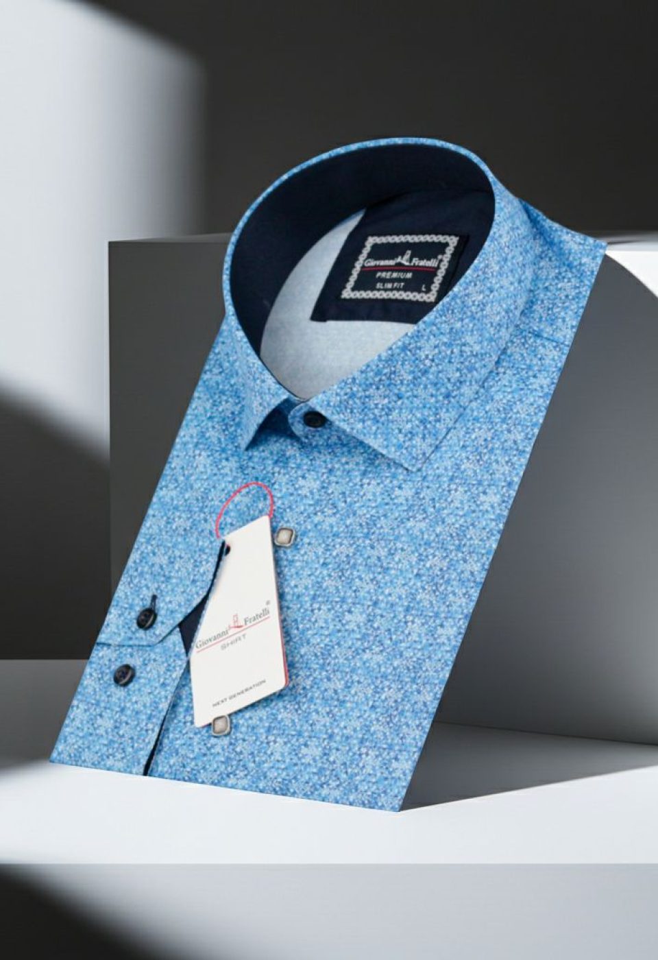 Slim Fit Uzun Kol Desenli Dijital Baskılı Erkek Gömlek 3GMK316116022