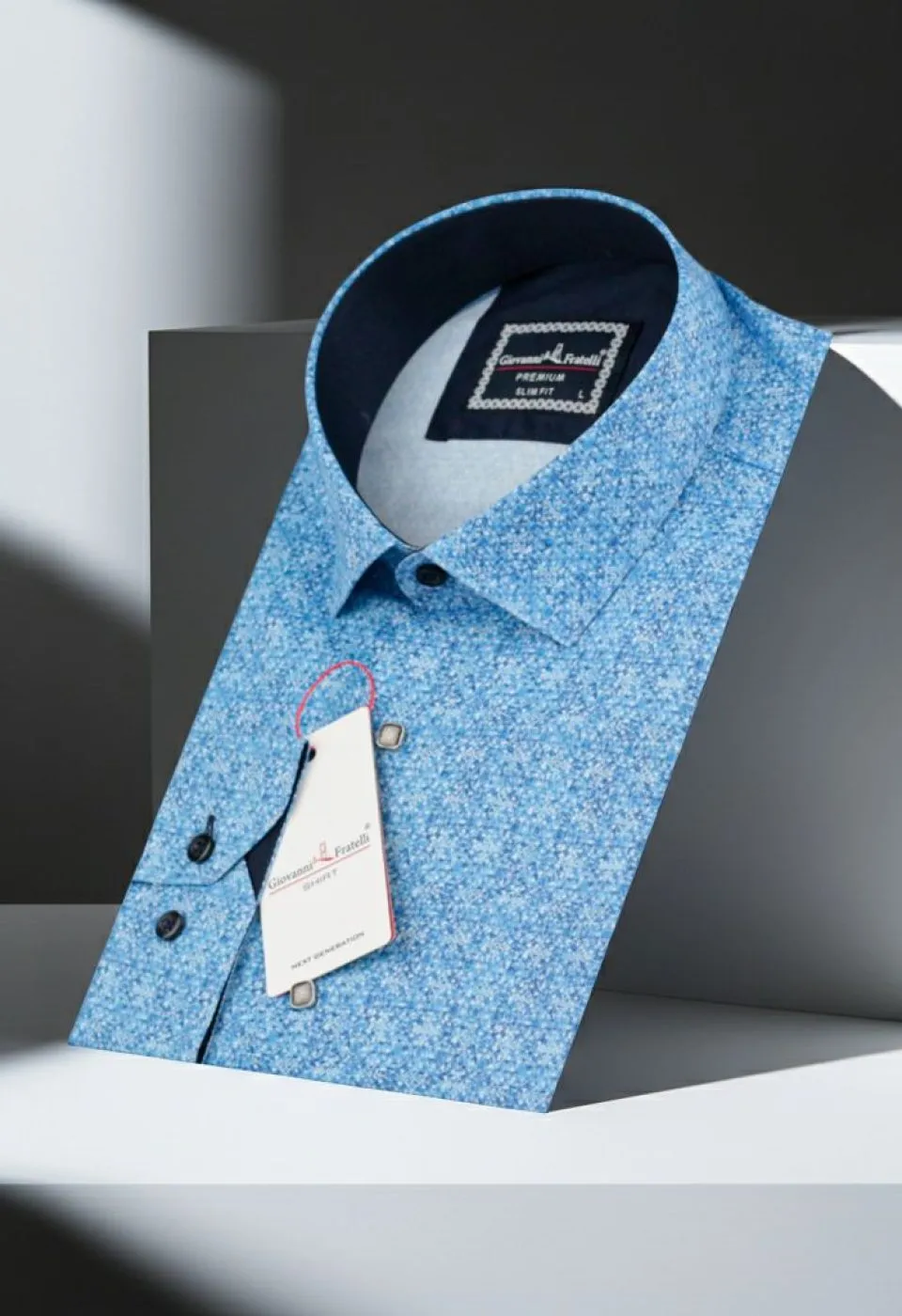 Slim Fit Uzun Kol Desenli Dijital Baskılı Erkek Gömlek 3GMK316116022