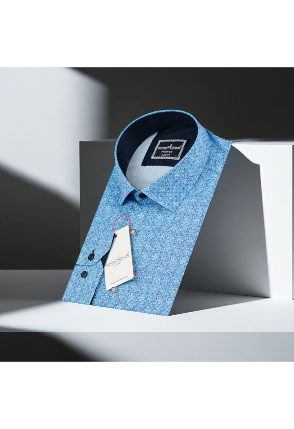 6116 CR DIGITAL 022 Slim Fit Uzun Kol Desenli Dijital Baskılı Erkek Gömlek 3GMK316116022 - Giovanni Fratelli