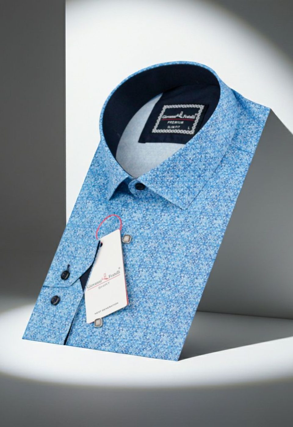 Slim Fit Uzun Kol Desenli Dijital Baskılı Erkek Gömlek 3GMK316116022