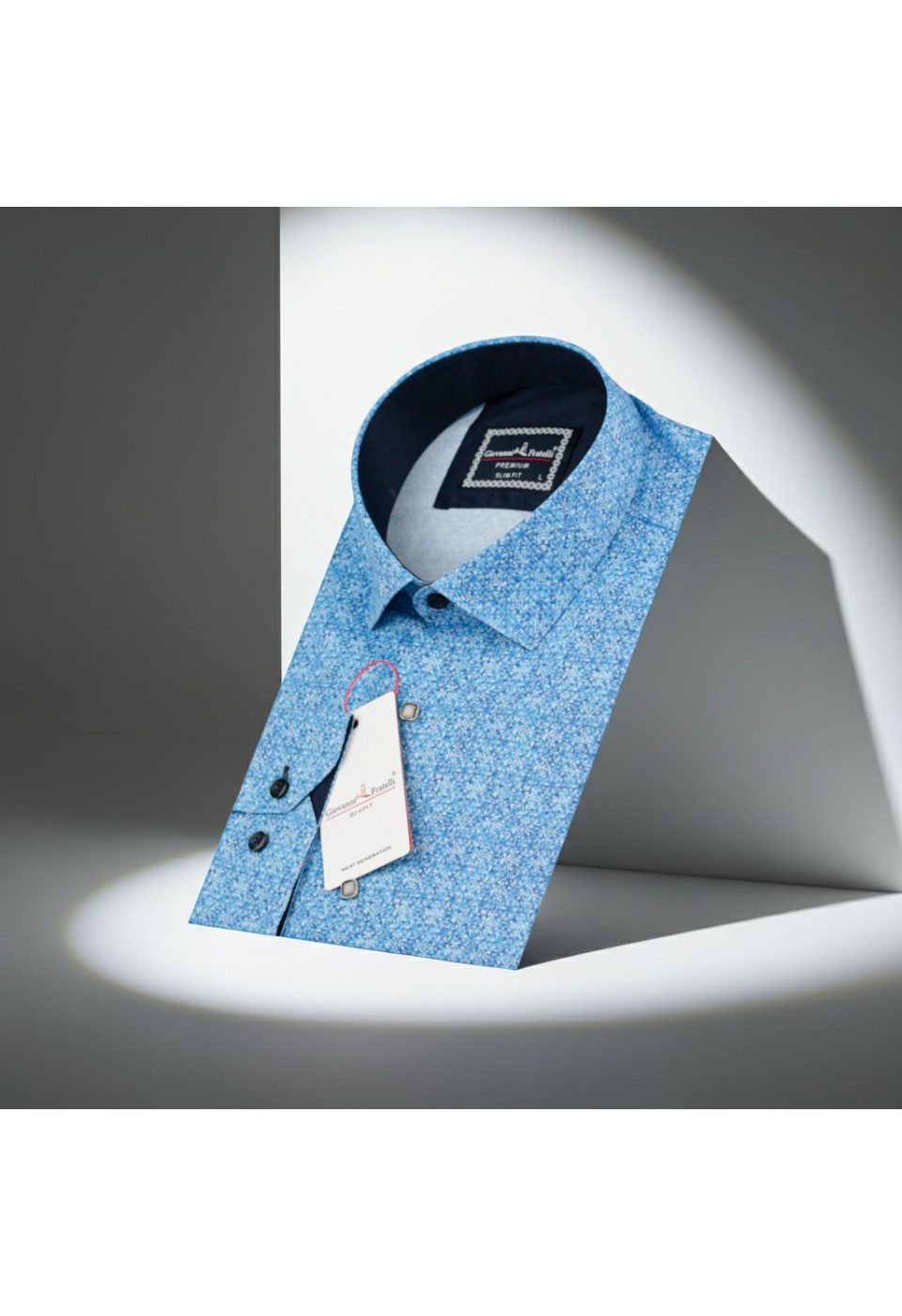 6116 CR DIGITAL 022 Slim Fit Uzun Kol Desenli Dijital Baskılı Erkek Gömlek 3GMK316116022 - Giovanni Fratelli