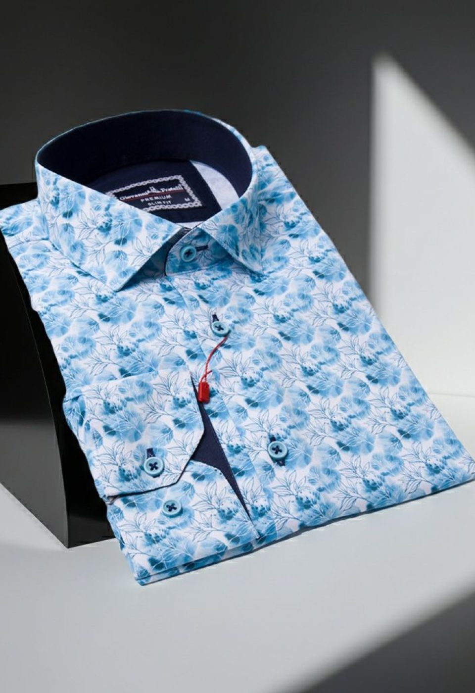 Slim Fit Uzun Kol Desenli Dijital Baskılı Erkek Gömlek 3GMK316118001