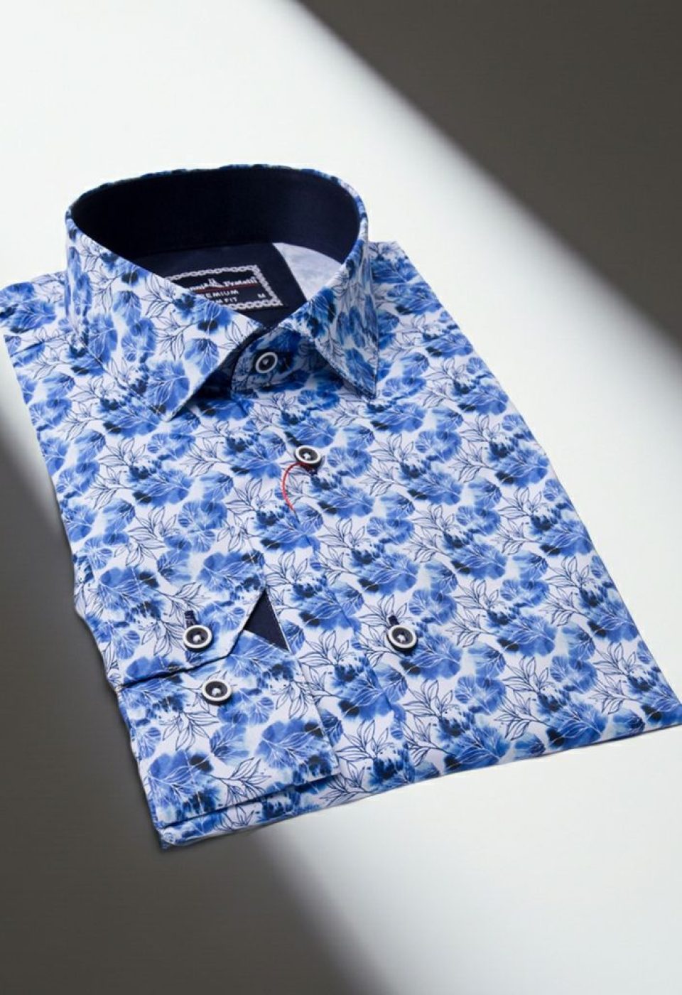 6118 CR DIGITAL 004 Slim Fit Uzun Kol Desenli Dijital Baskılı Erkek Gömlek 3GMK316118004 - Giovanni Fratelli