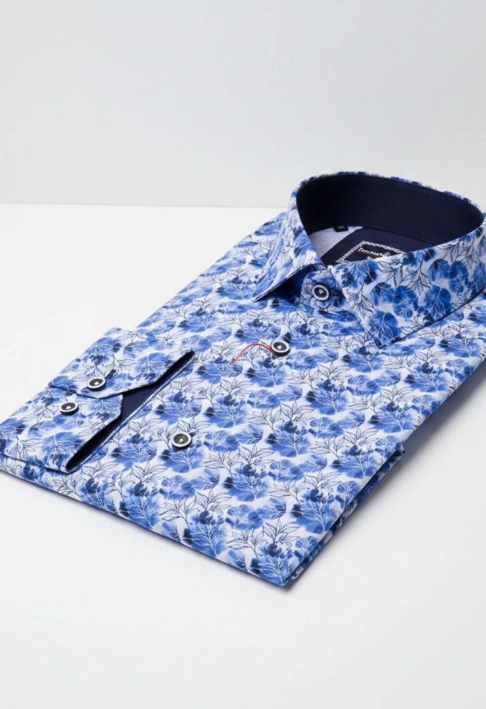 Slim Fit Uzun Kol Desenli Dijital Baskılı Erkek Gömlek 3GMK316118004