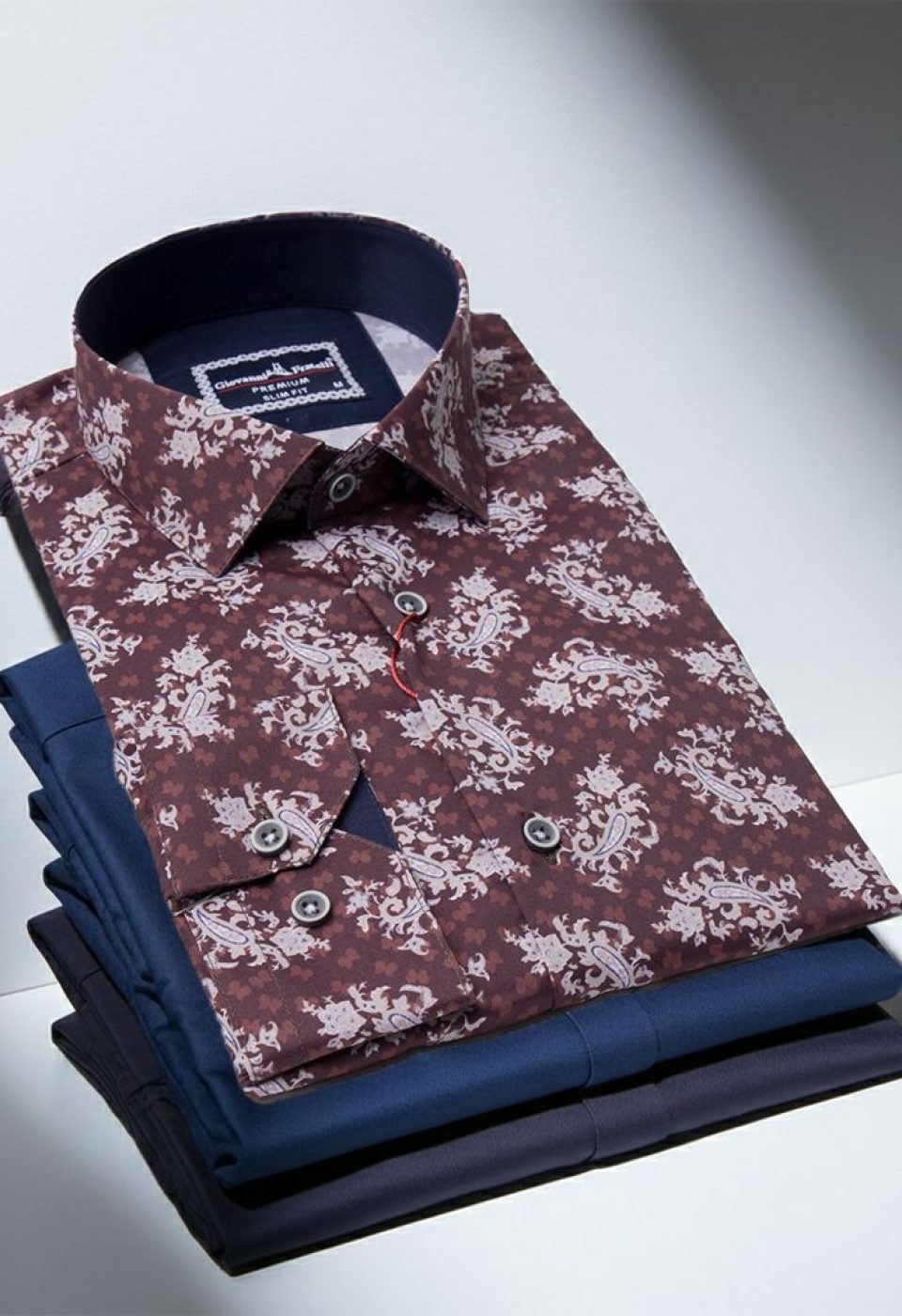 Slim Fit Uzun Kol Desenli Dijital Baskılı Erkek Gömlek 3GMK316118006